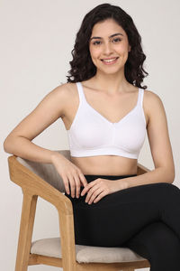 Zivame Double Layered Non Wired 3/4th Coverage Tshirt Bra - Bright White — thumbnail 1